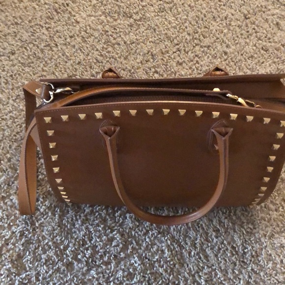 Brown leather handbag - Picture 4 of 7